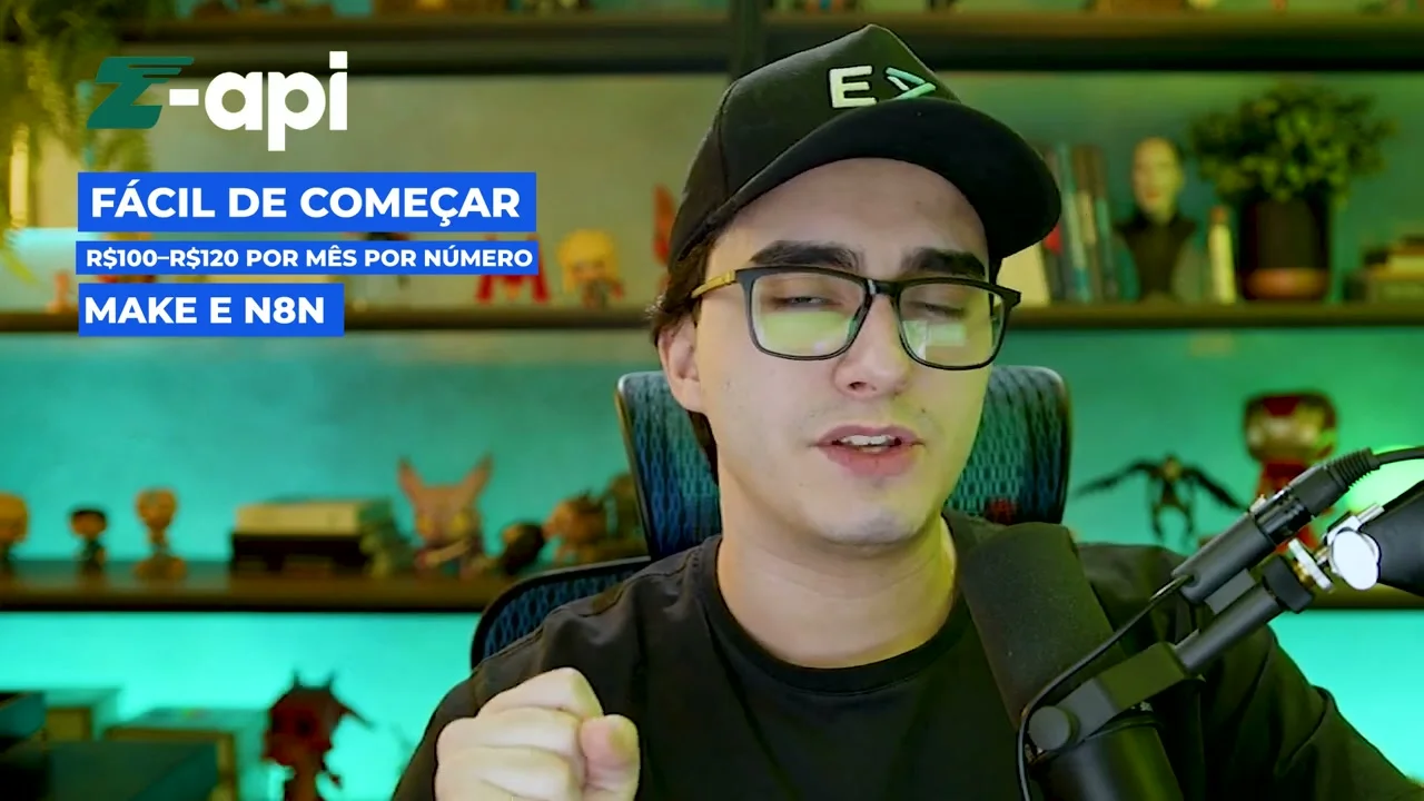 Apresentador com detalhes de custo e integração da Z-API