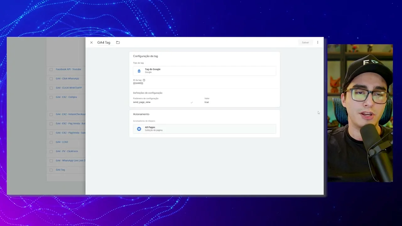 Configuração da tag GA4 no Google Tag Manager