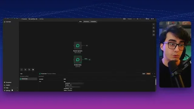 Tela do n8n mostrando workflow com nós Buscar grupos e Enviar texto