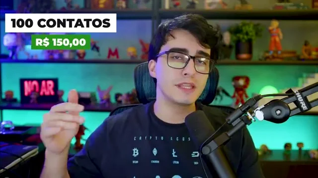 Card com exemplo de custo para 100 contatos: R$150,00